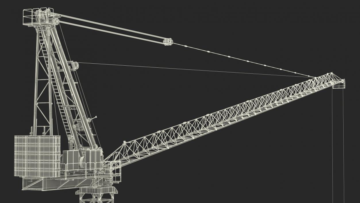 3D Construction Tower Crane 2