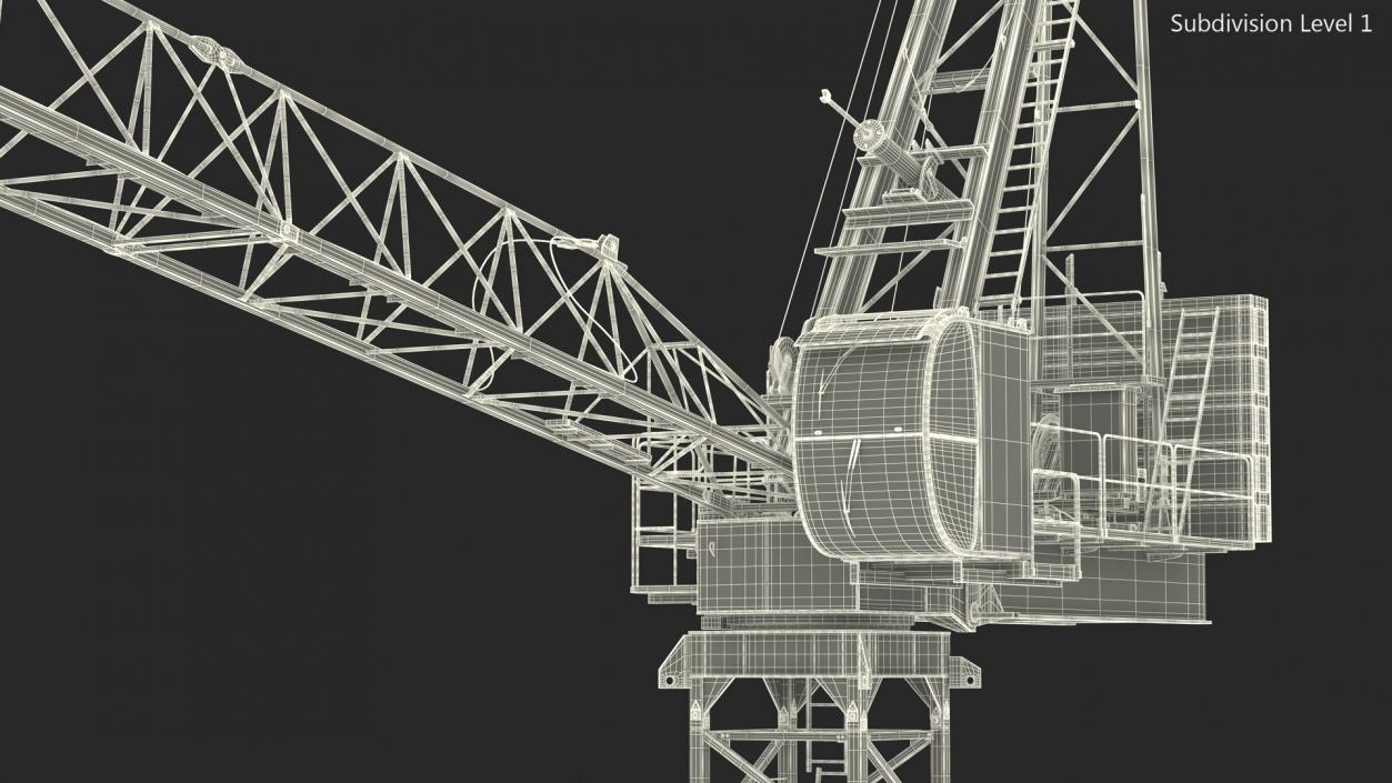 3D Construction Tower Crane 2