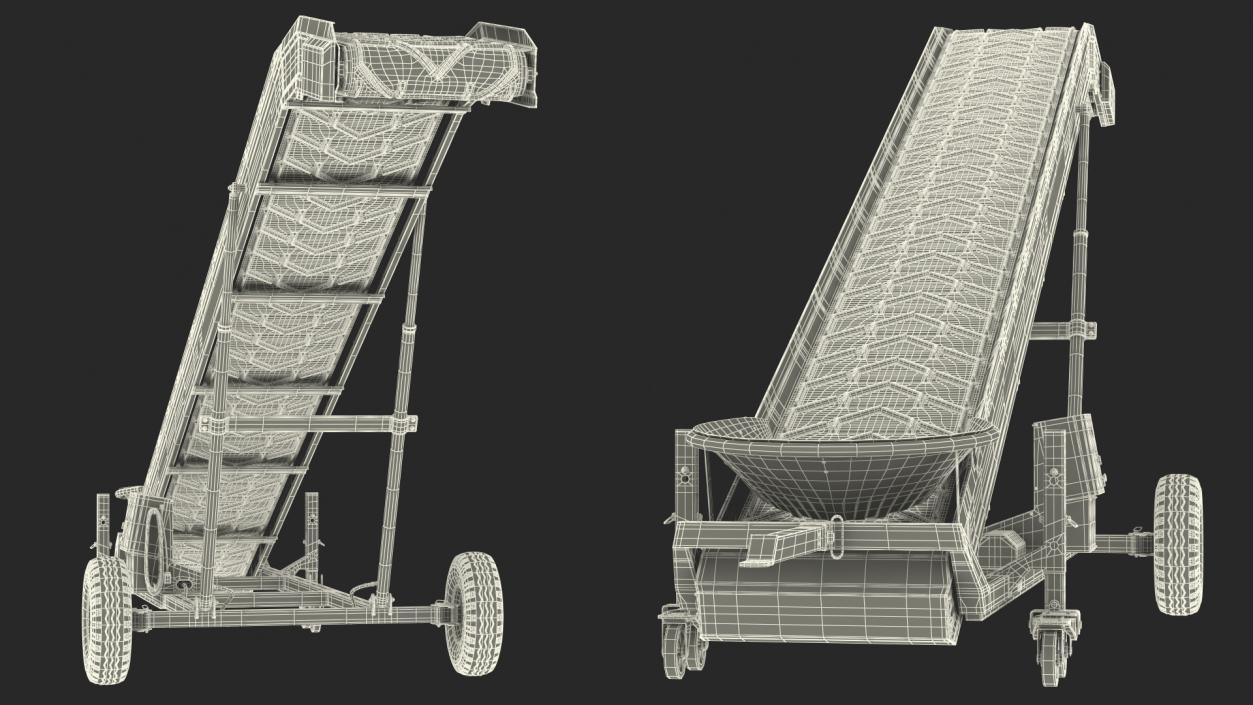 3D Farm Conveyor Belt System Dusty Rigged model