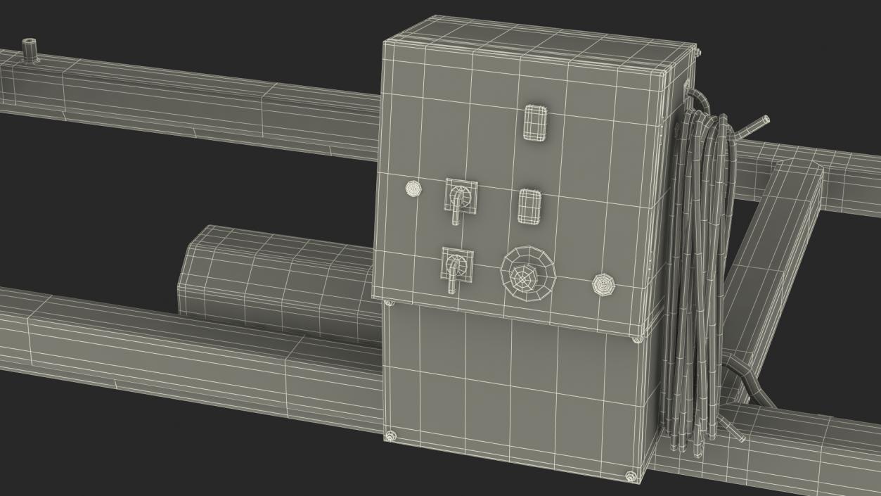 3D Farm Conveyor Belt System Dusty Rigged model