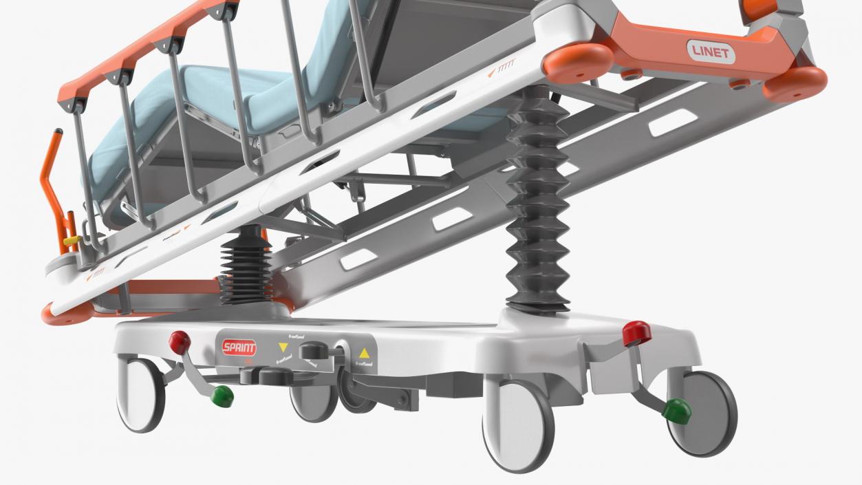 Emergency Stretcher Trolley Linet Sprint 100 3D model