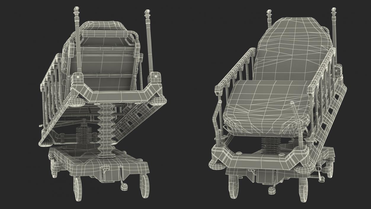 Emergency Stretcher Trolley Linet Sprint 100 3D model