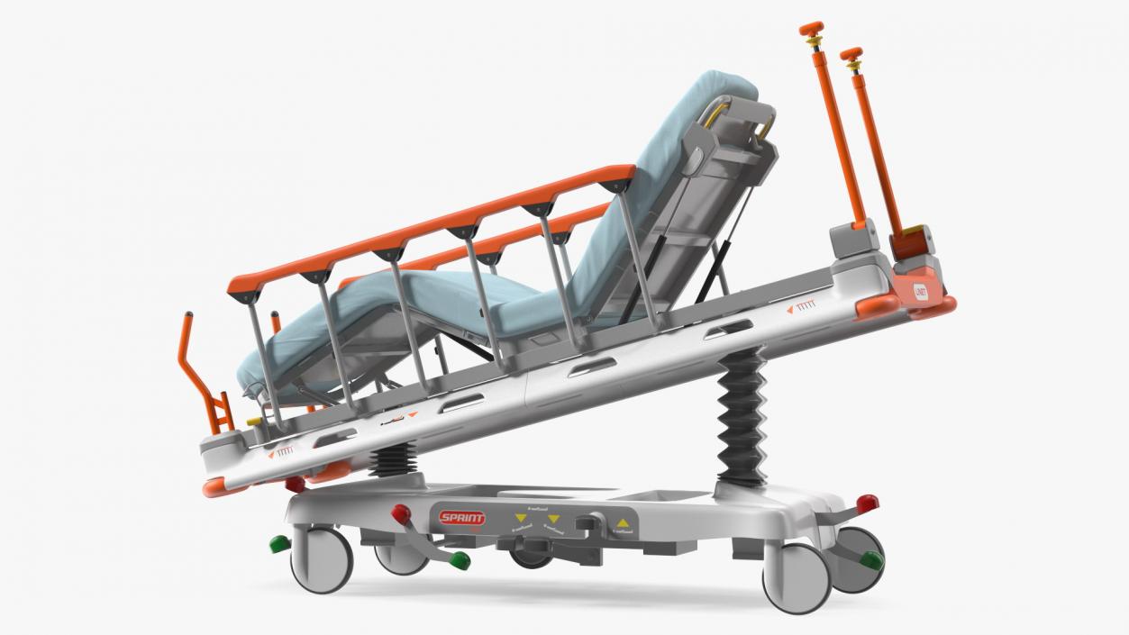 Emergency Stretcher Trolley Linet Sprint 100 3D model