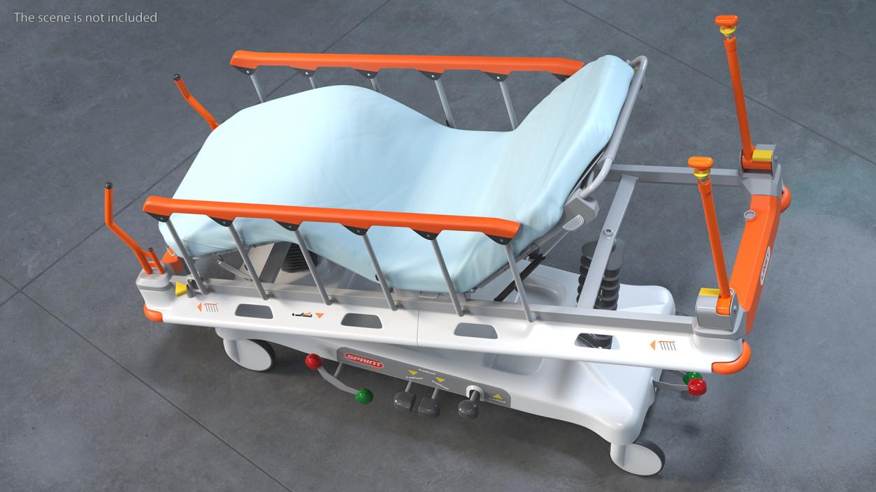 Emergency Stretcher Trolley Linet Sprint 100 3D model