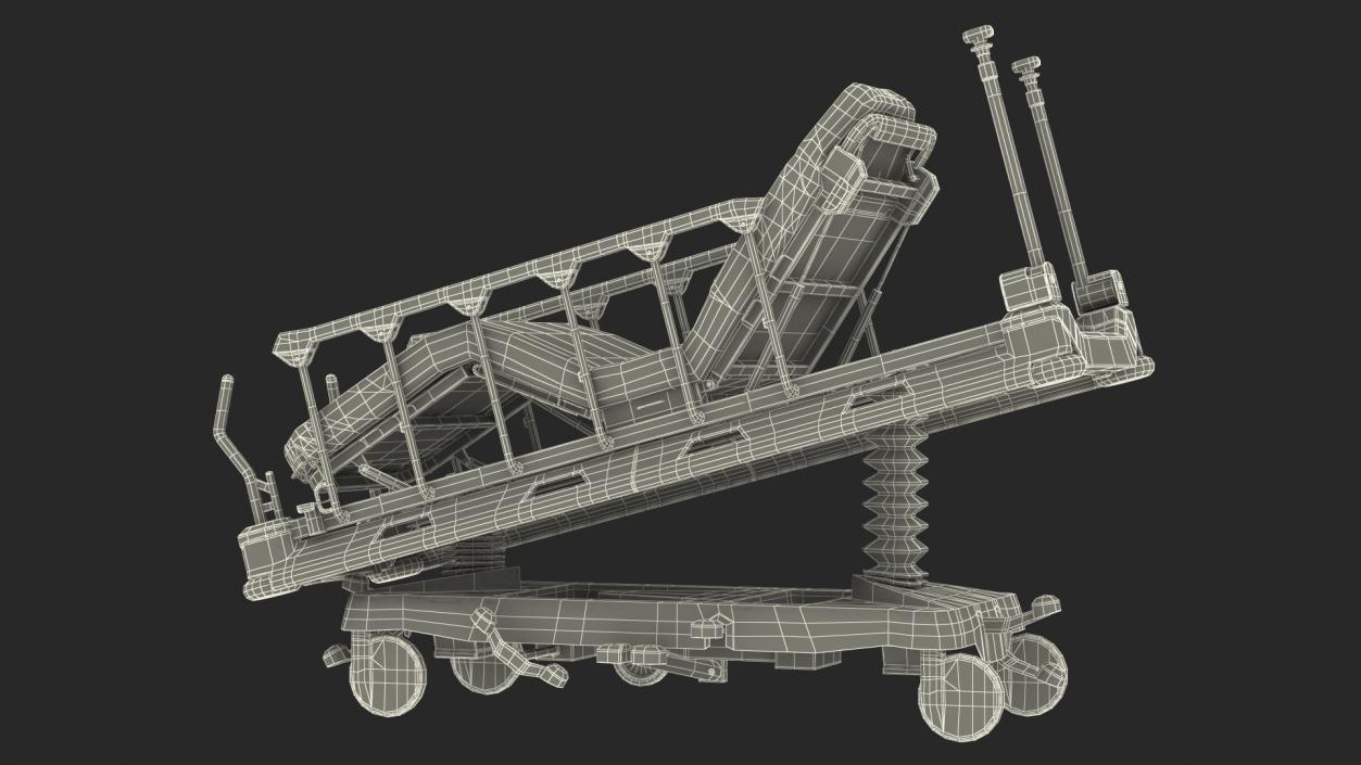 Emergency Stretcher Trolley Linet Sprint 100 3D model