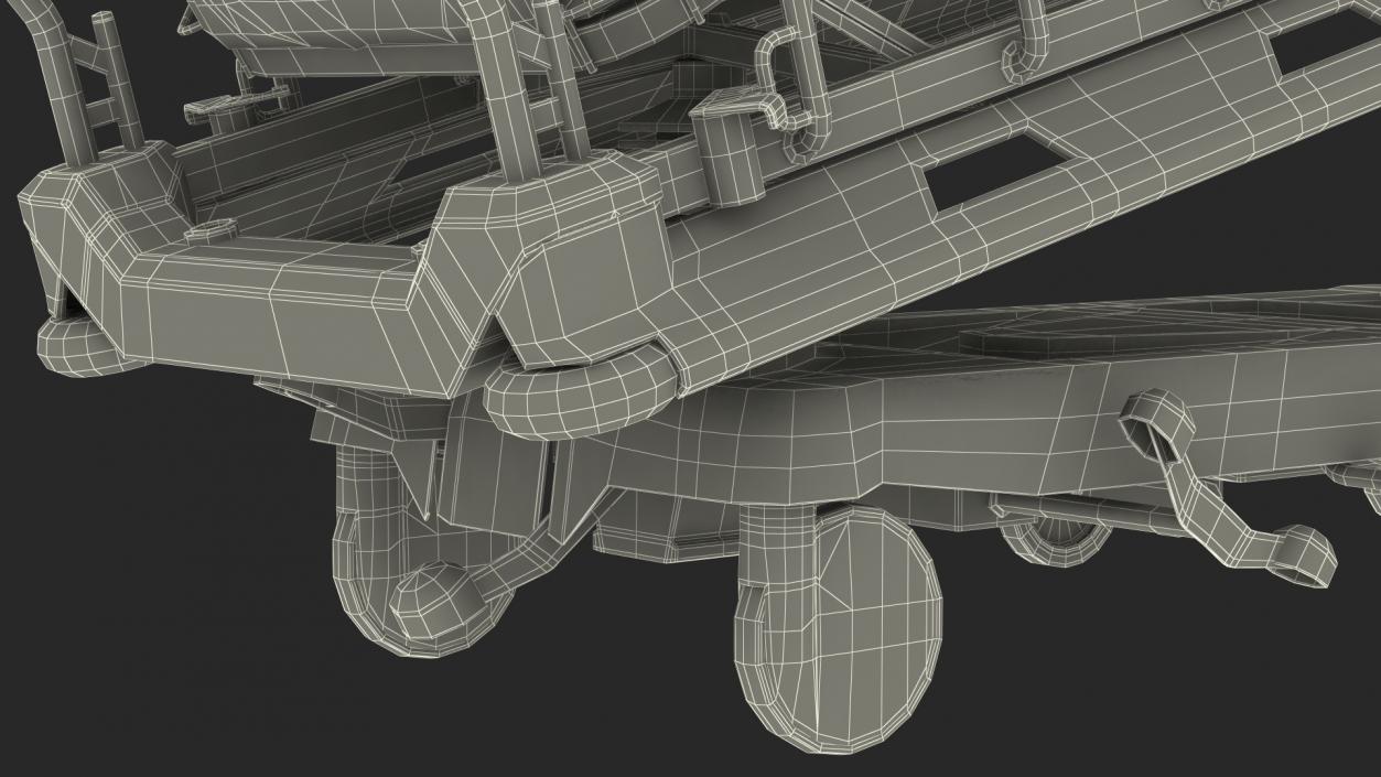 Emergency Stretcher Trolley Linet Sprint 100 3D model