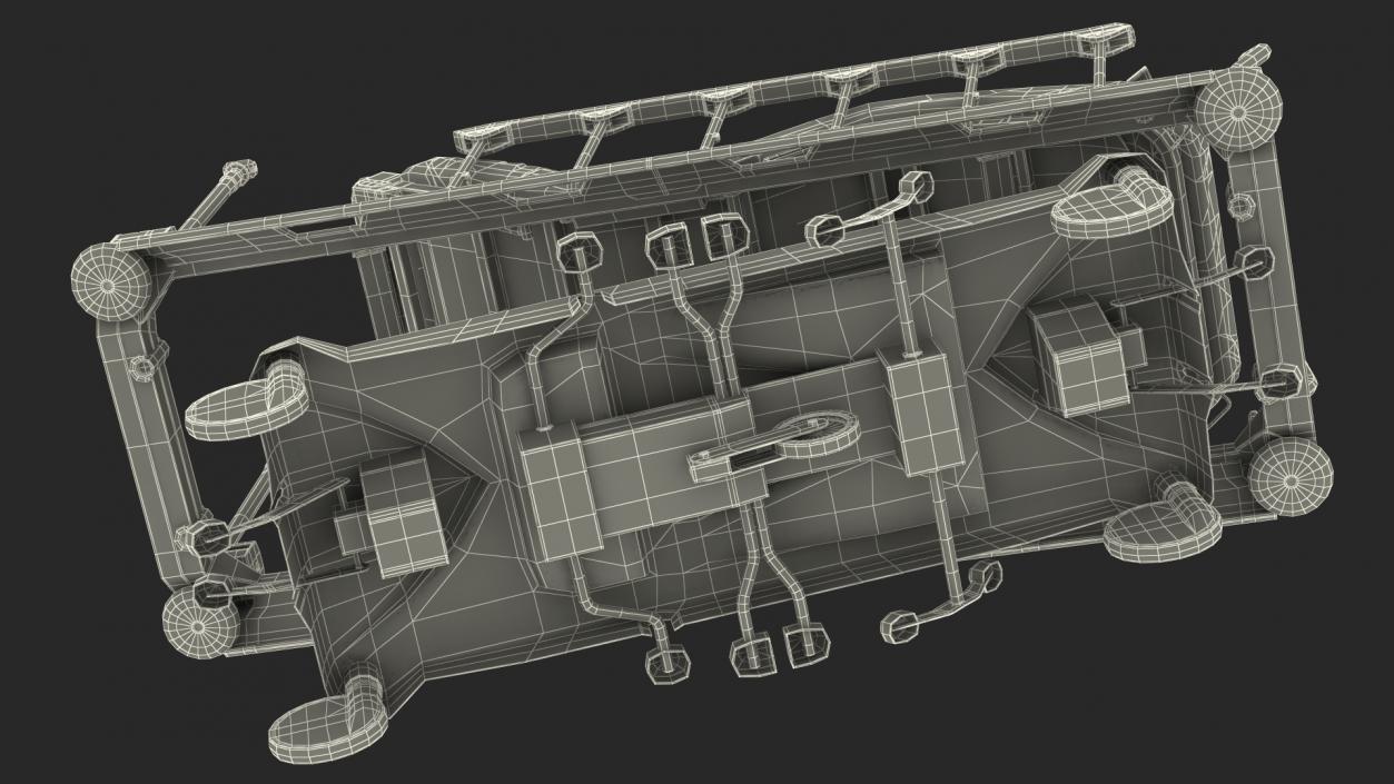 Emergency Stretcher Trolley Linet Sprint 100 3D model