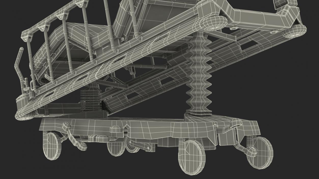 Emergency Stretcher Trolley Linet Sprint 100 3D model