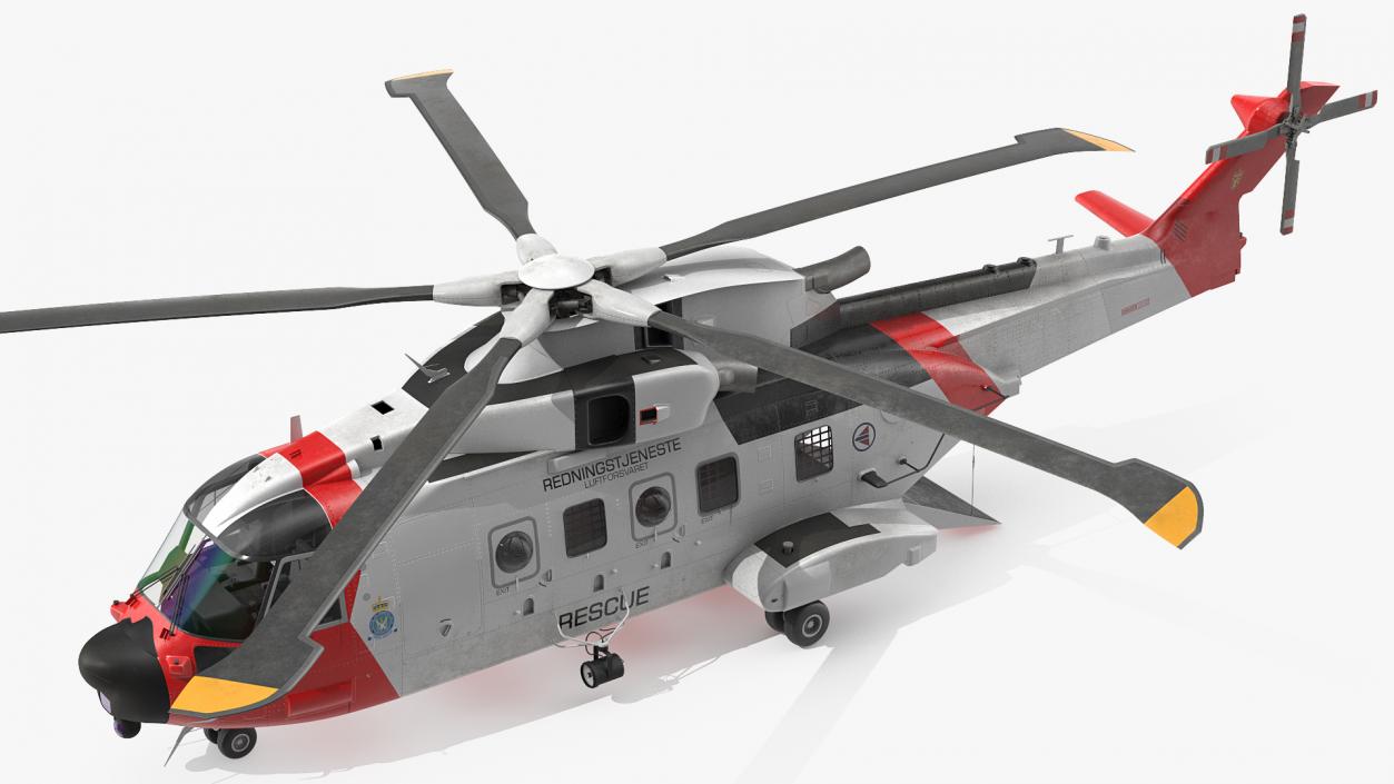 3D AgustaWestland AW101 Helicopter Norwegian Air Force