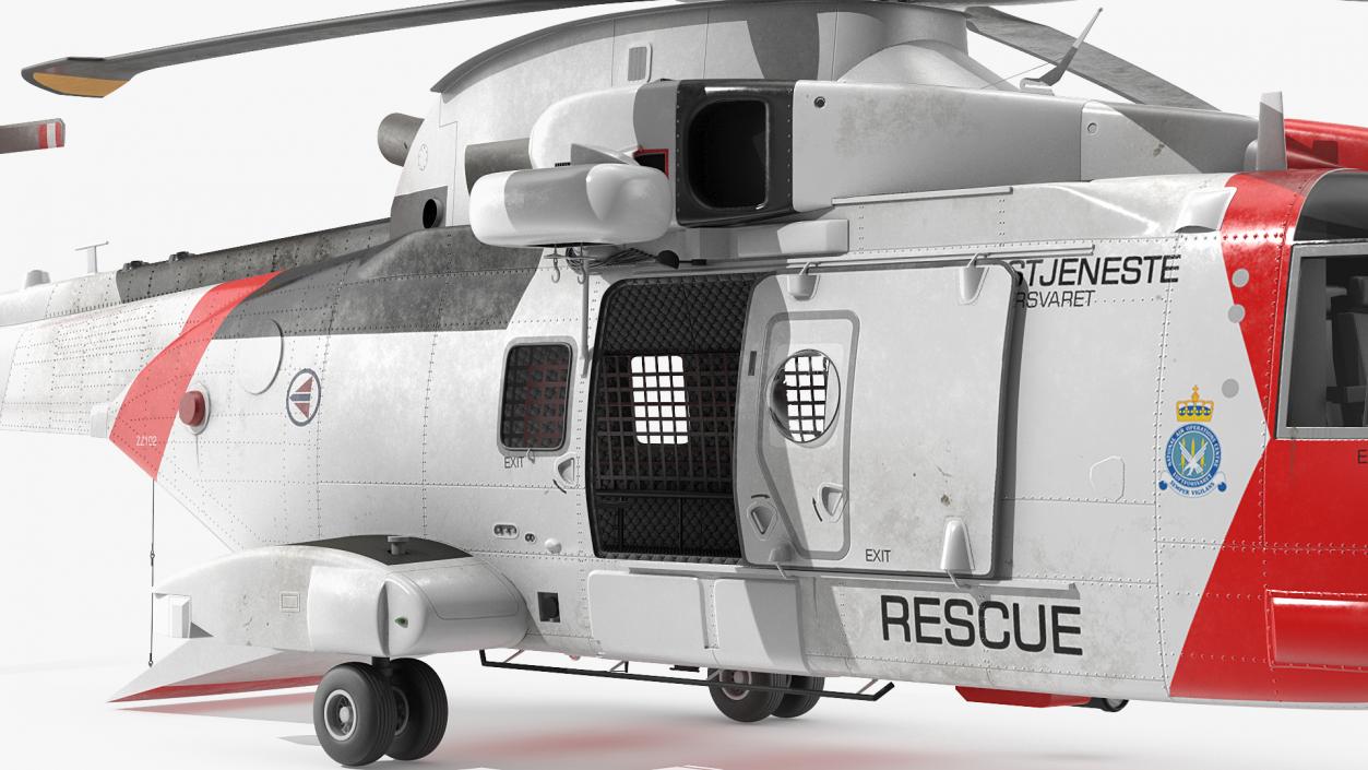 3D AgustaWestland AW101 Helicopter Norwegian Air Force