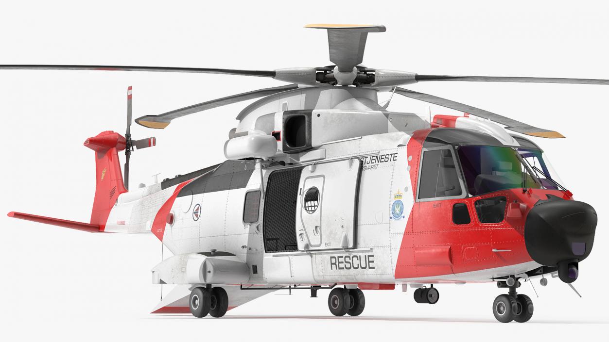 3D AgustaWestland AW101 Helicopter Norwegian Air Force