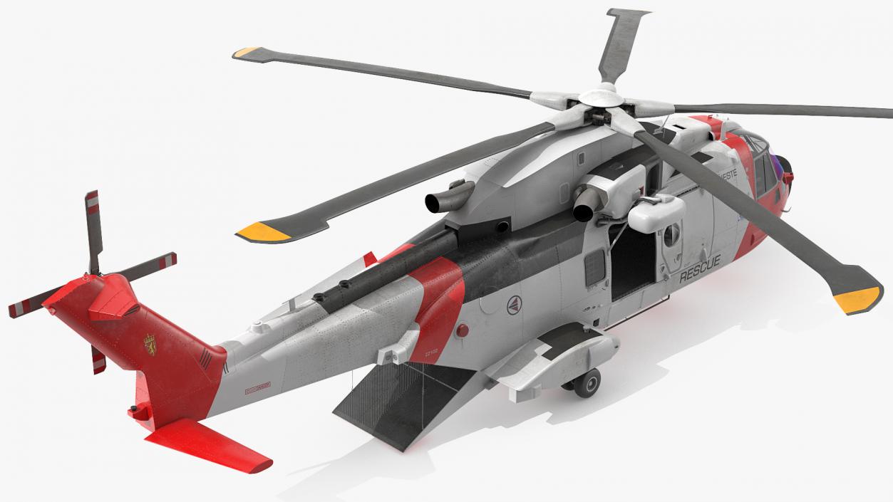 3D AgustaWestland AW101 Helicopter Norwegian Air Force