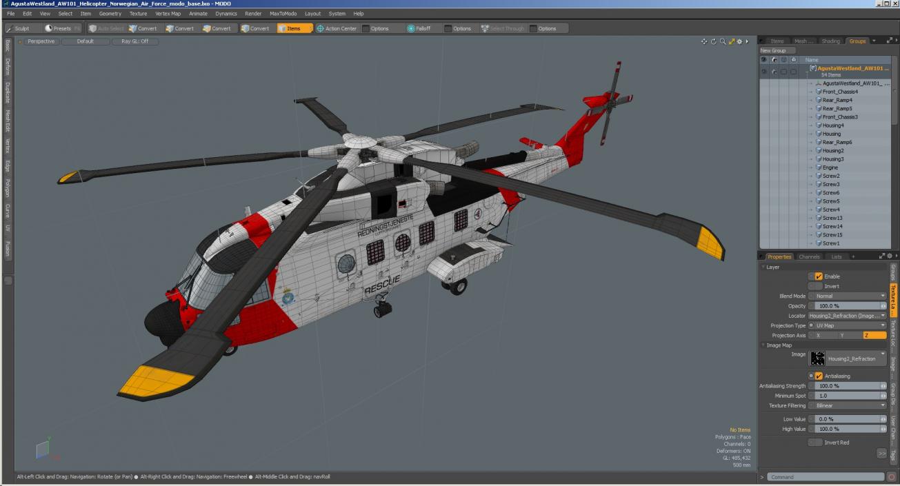 3D AgustaWestland AW101 Helicopter Norwegian Air Force