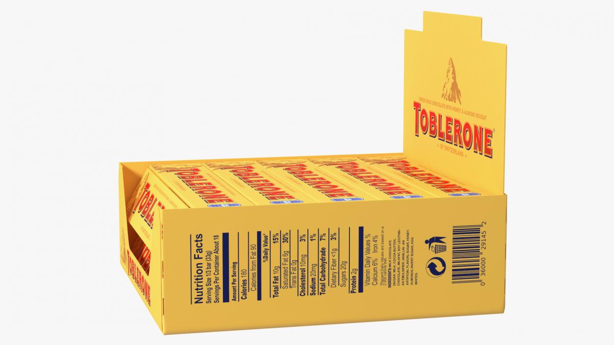 Toblerone Milk Chocolates Box 3D model