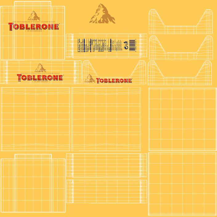 Toblerone Milk Chocolates Box 3D model