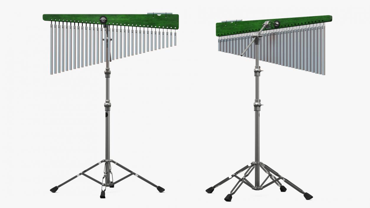 Chimes Percussion Instrument With Stand 3D model