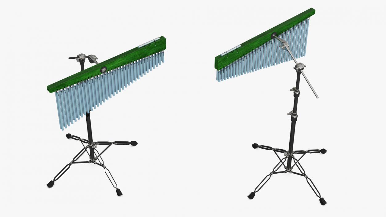 Chimes Percussion Instrument With Stand 3D model