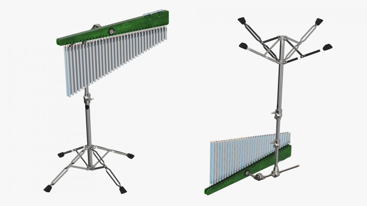 Chimes Percussion Instrument With Stand 3D model