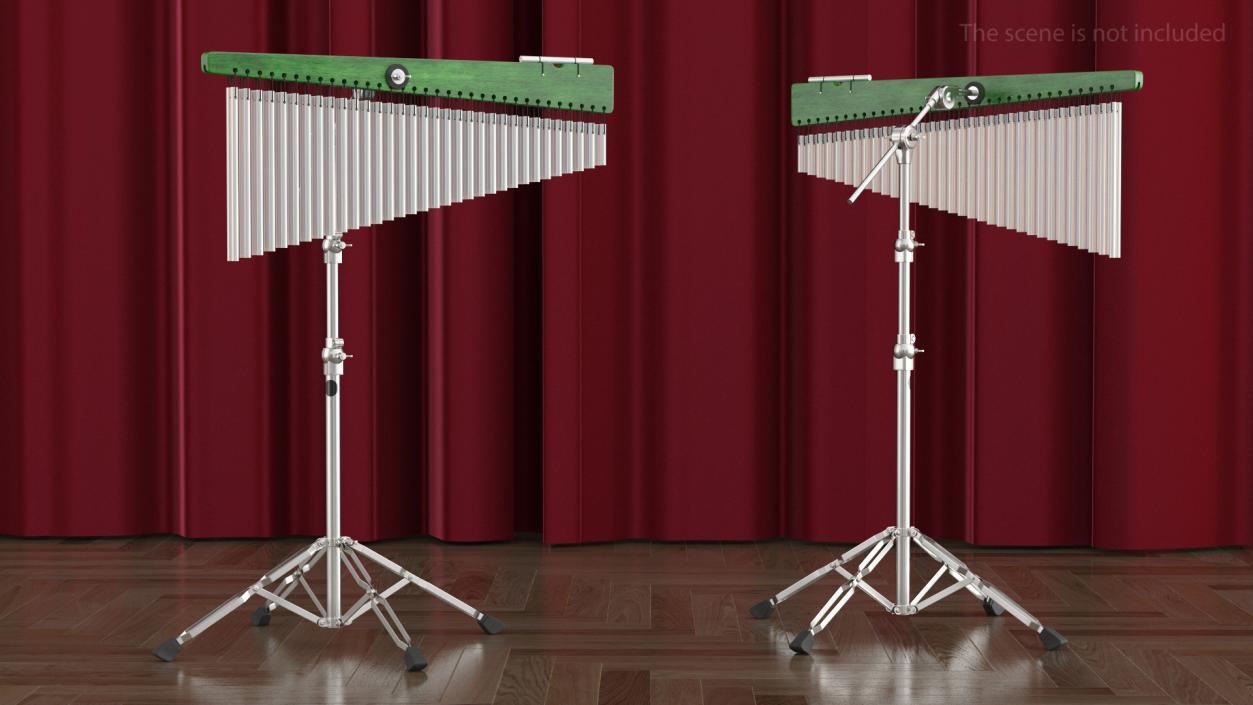 Chimes Percussion Instrument With Stand 3D model