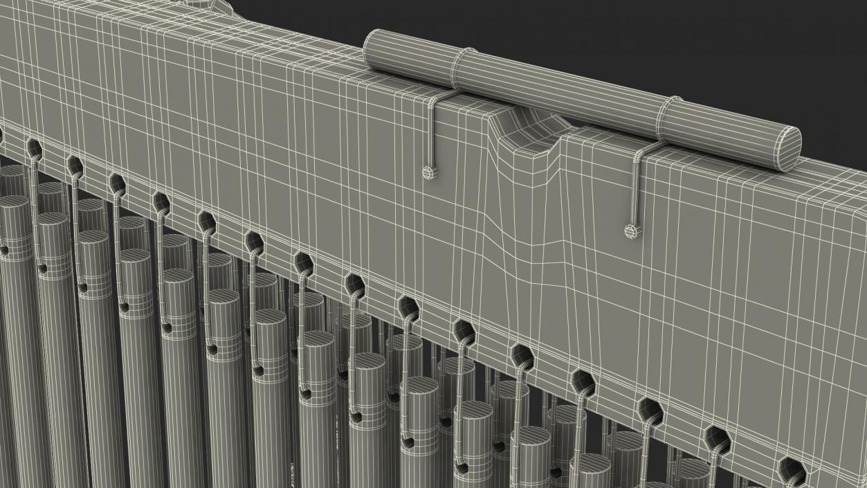 Chimes Percussion Instrument With Stand 3D model