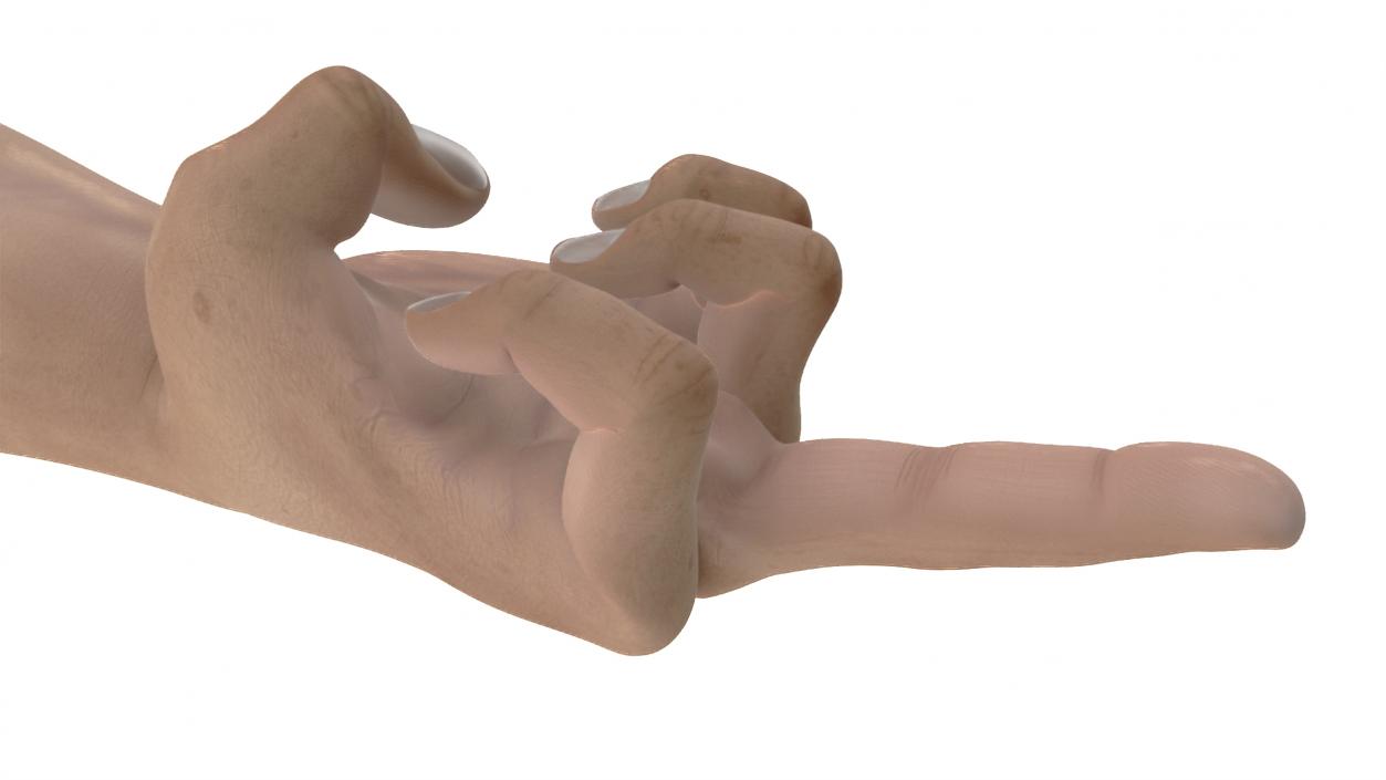 Man Hand Middle Finger Sign 3D