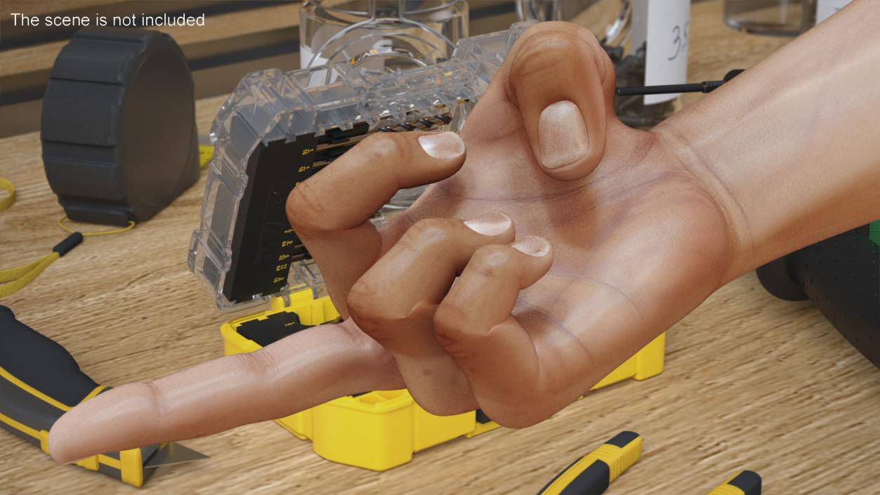 Man Hand Middle Finger Sign 3D