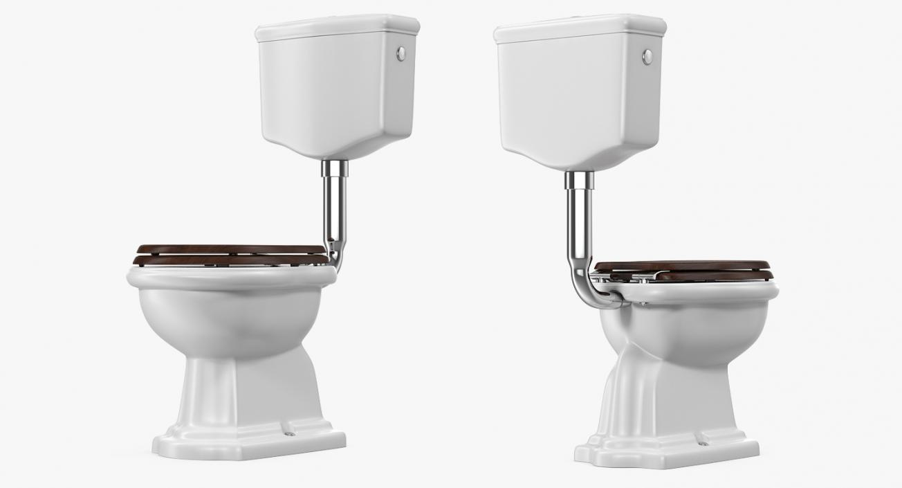 Old Style High Level Toilet 3D