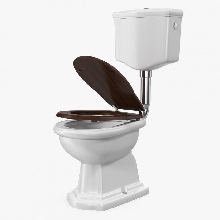 Old Style High Level Toilet 3D