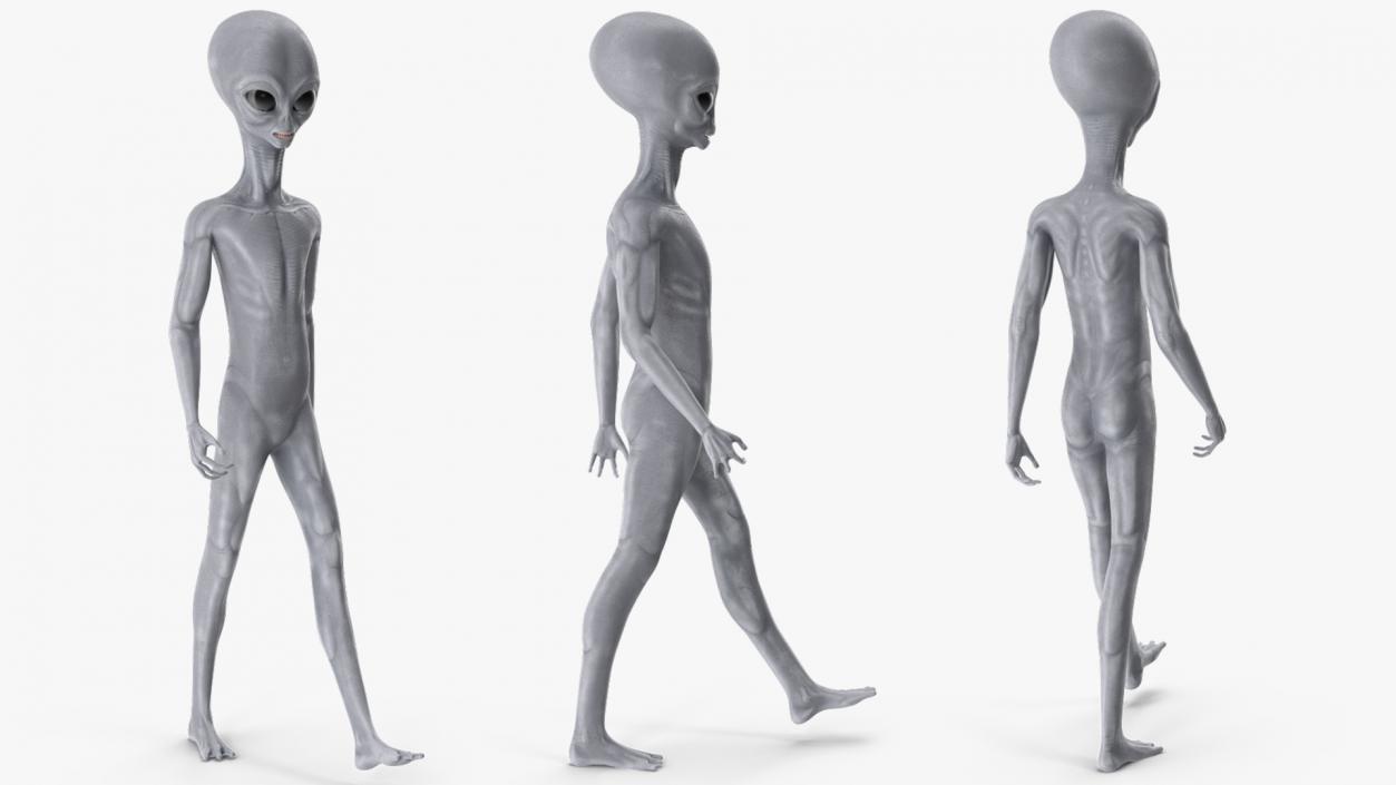 3D Alien Walking Pose model