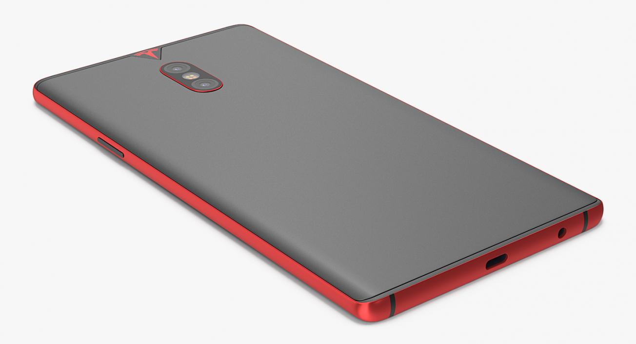 3D Tesla Phone Concept Red model