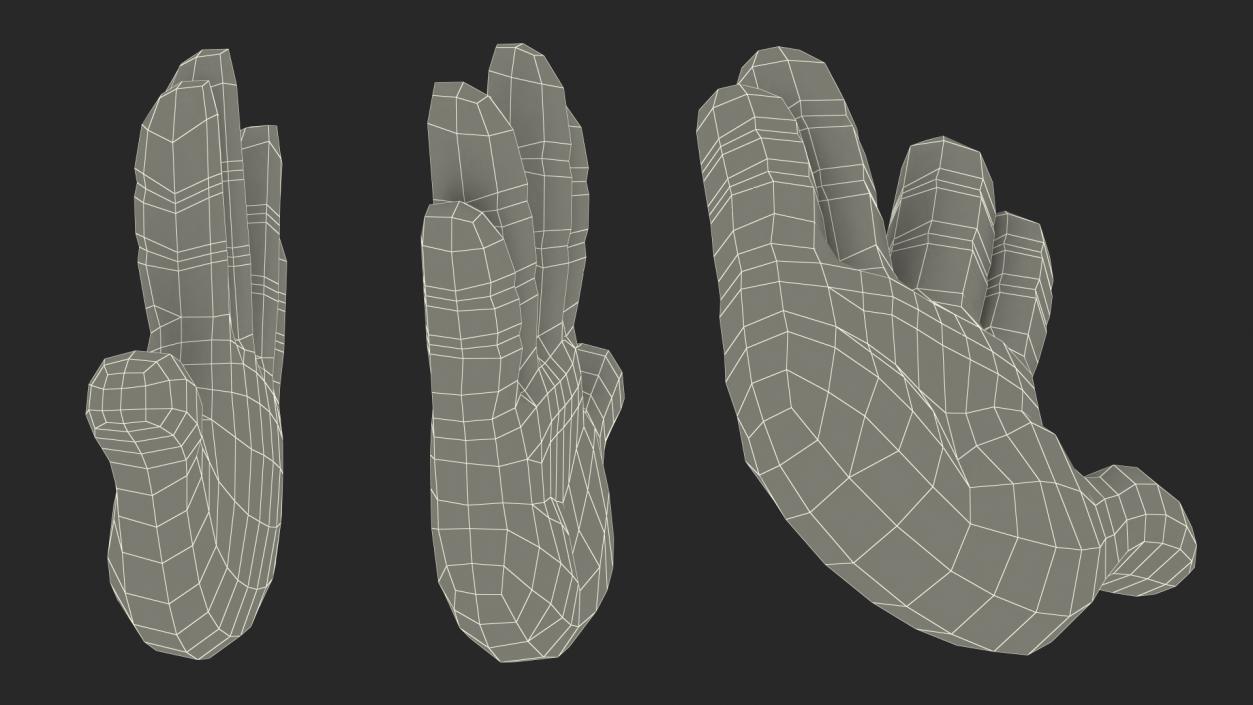 Vulcan Salute Emoji 3D model