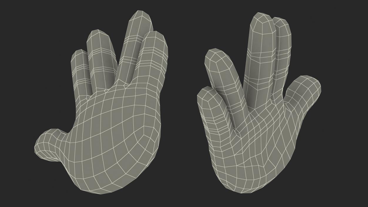 Vulcan Salute Emoji 3D model