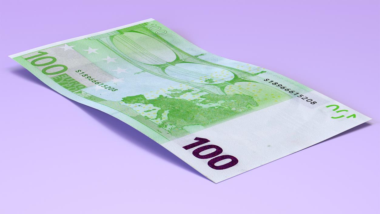 100 Euro Banknote 3D