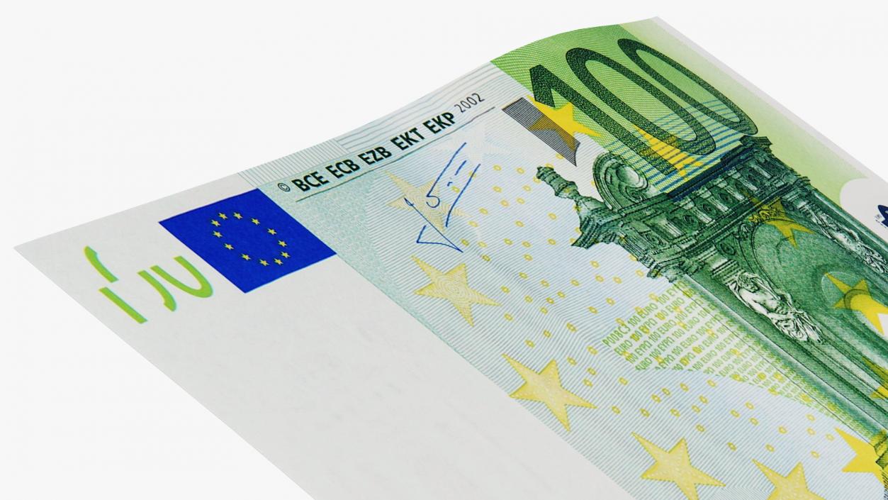 100 Euro Banknote 3D