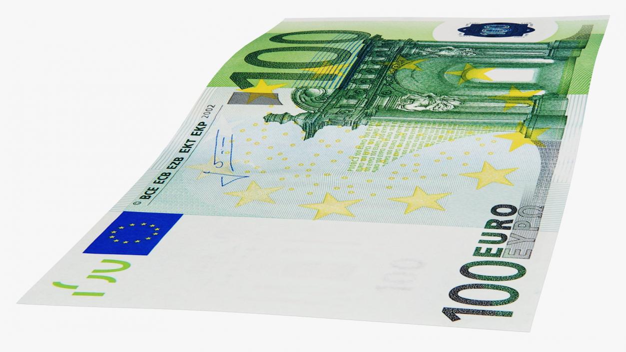 100 Euro Banknote 3D