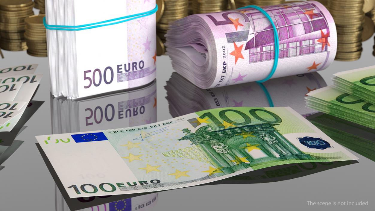 100 Euro Banknote 3D