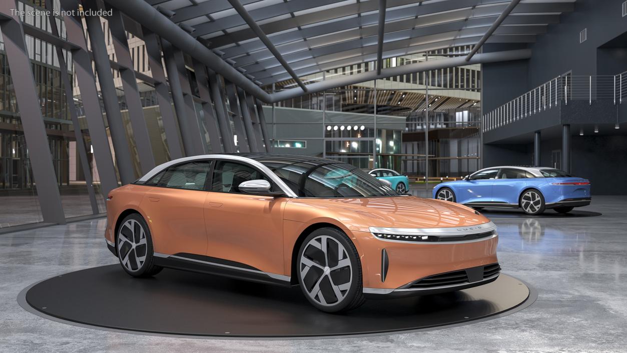 3D Lucid Air 2021 Electric Luxury Sedan