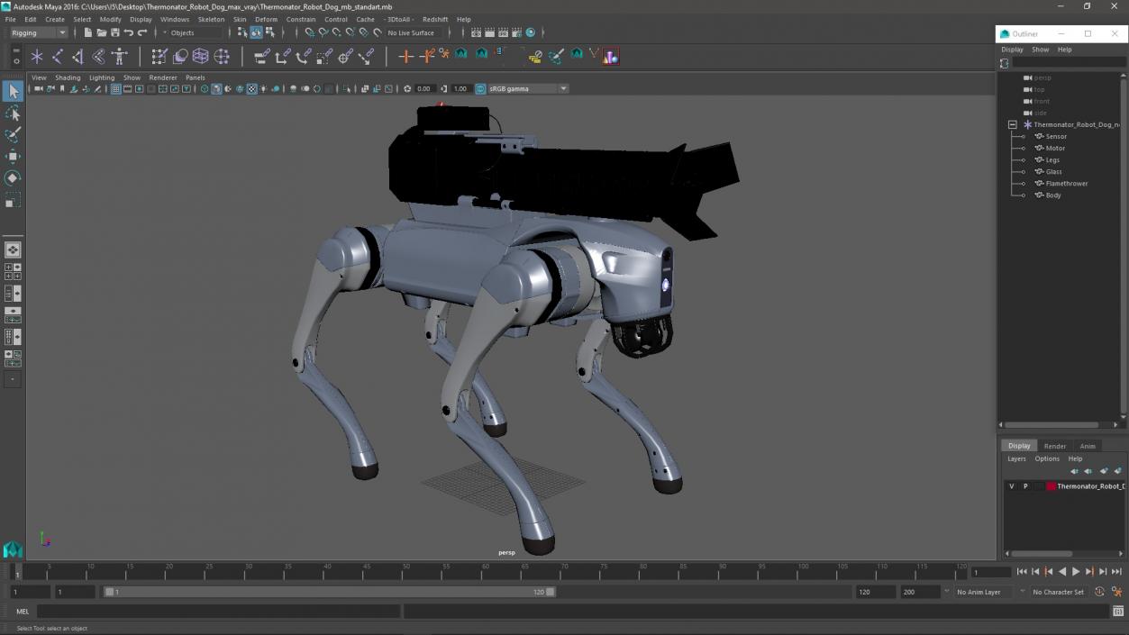 3D Thermonator Robot Dog