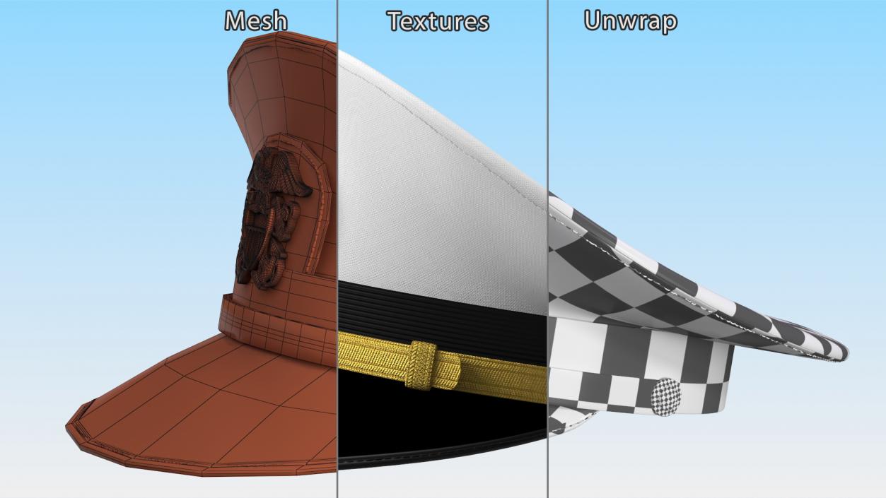 Naval Officer Cap 3D