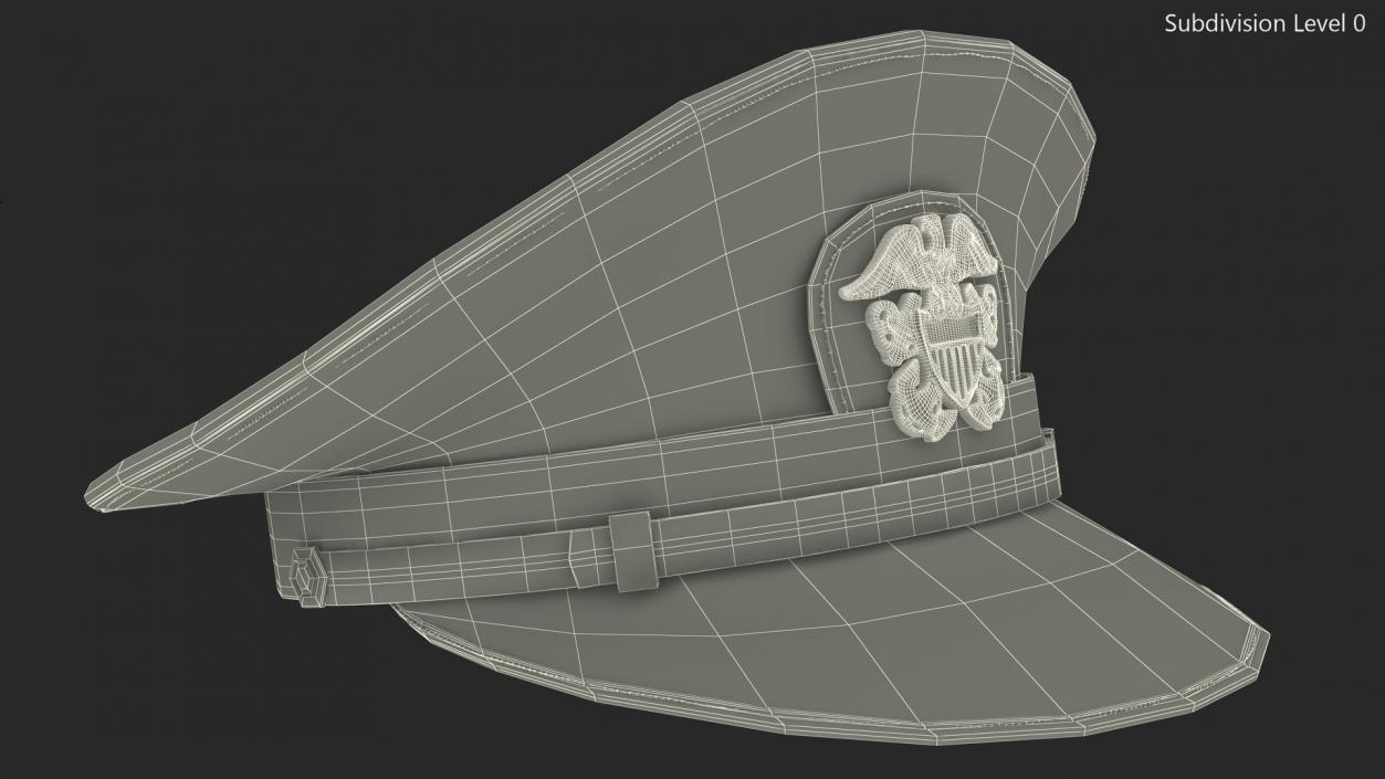 Naval Officer Cap 3D