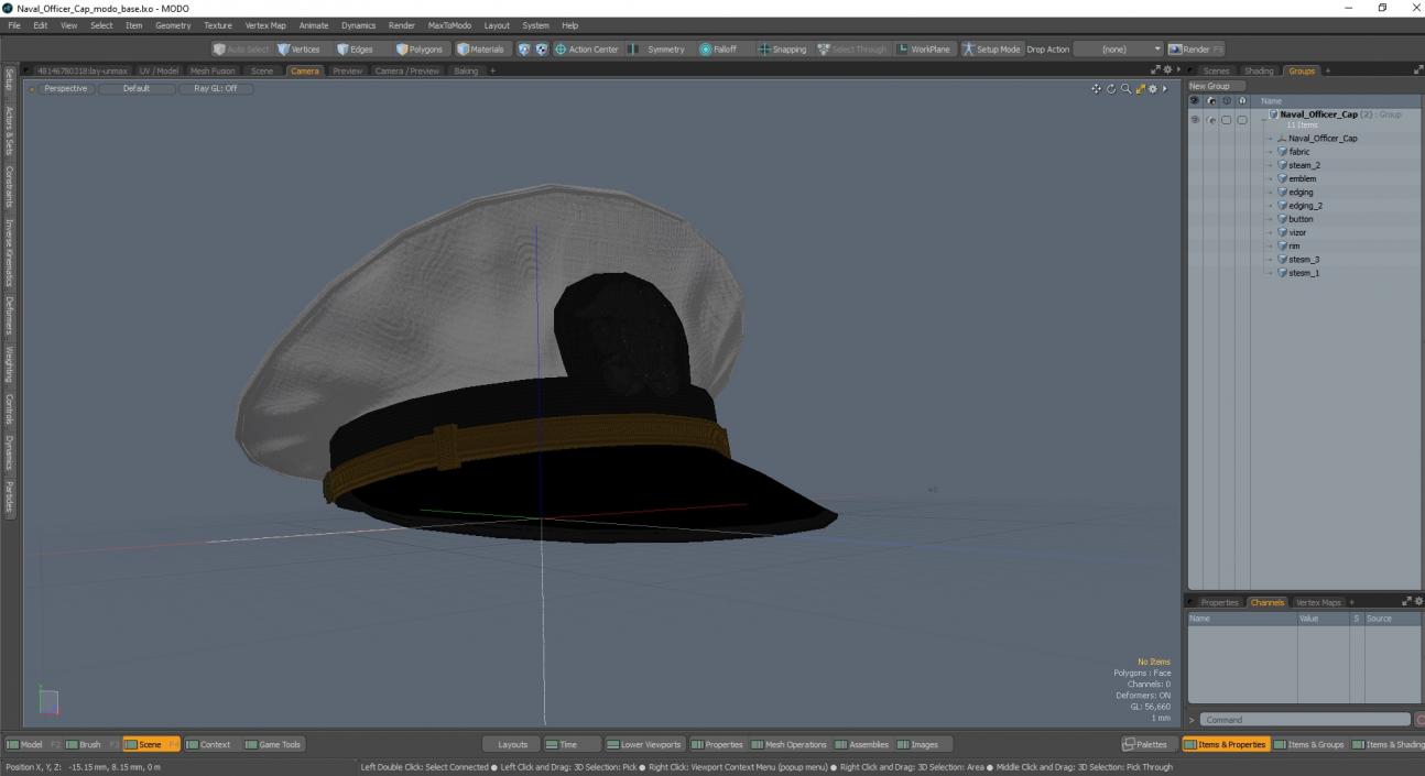 Naval Officer Cap 3D