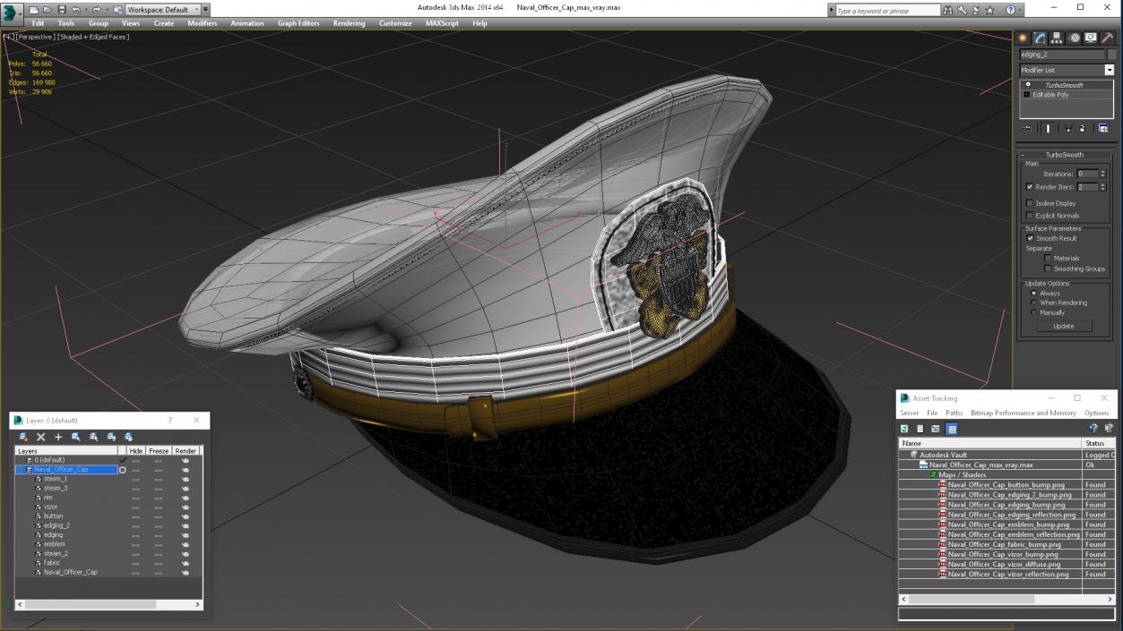 Naval Officer Cap 3D