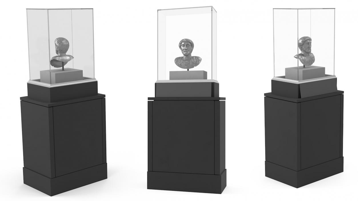 3D model Silver Museum Exhibit in Stand