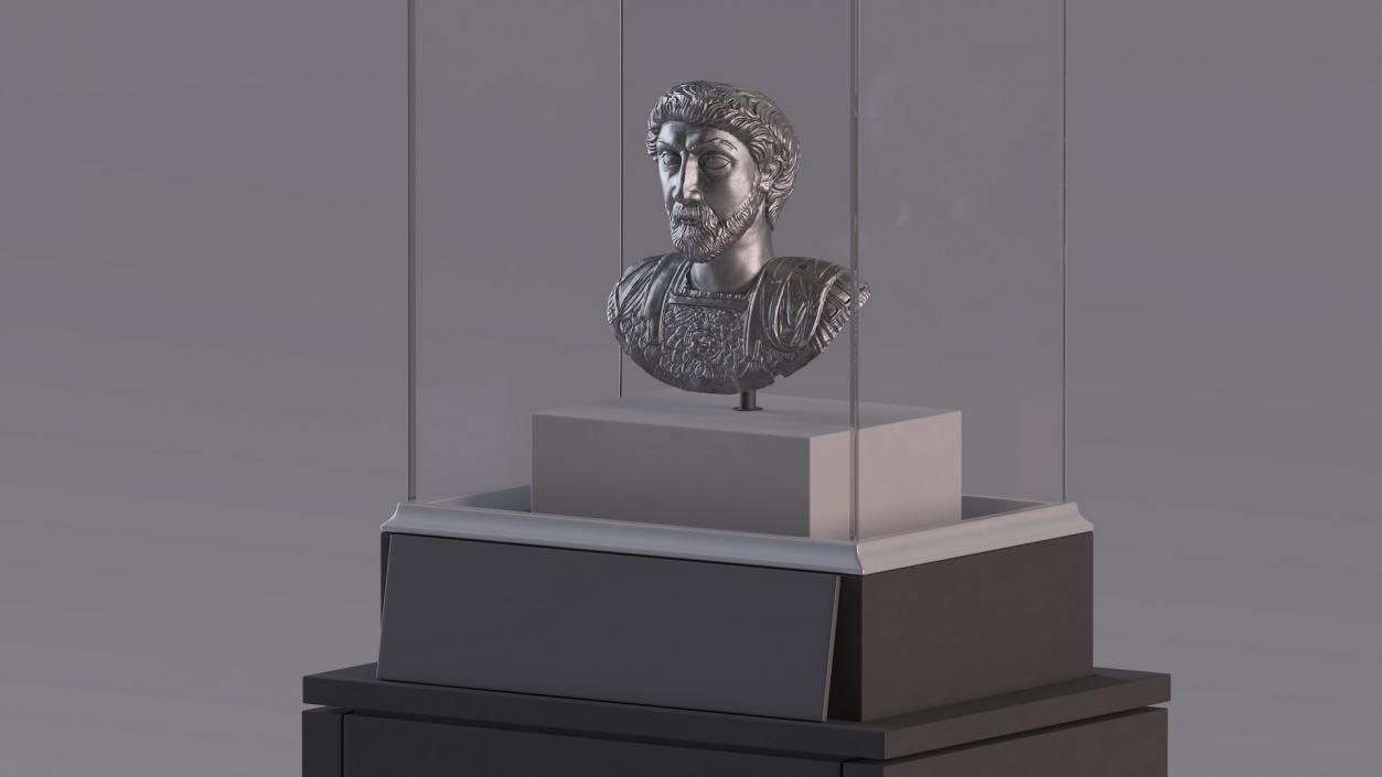 3D model Silver Museum Exhibit in Stand