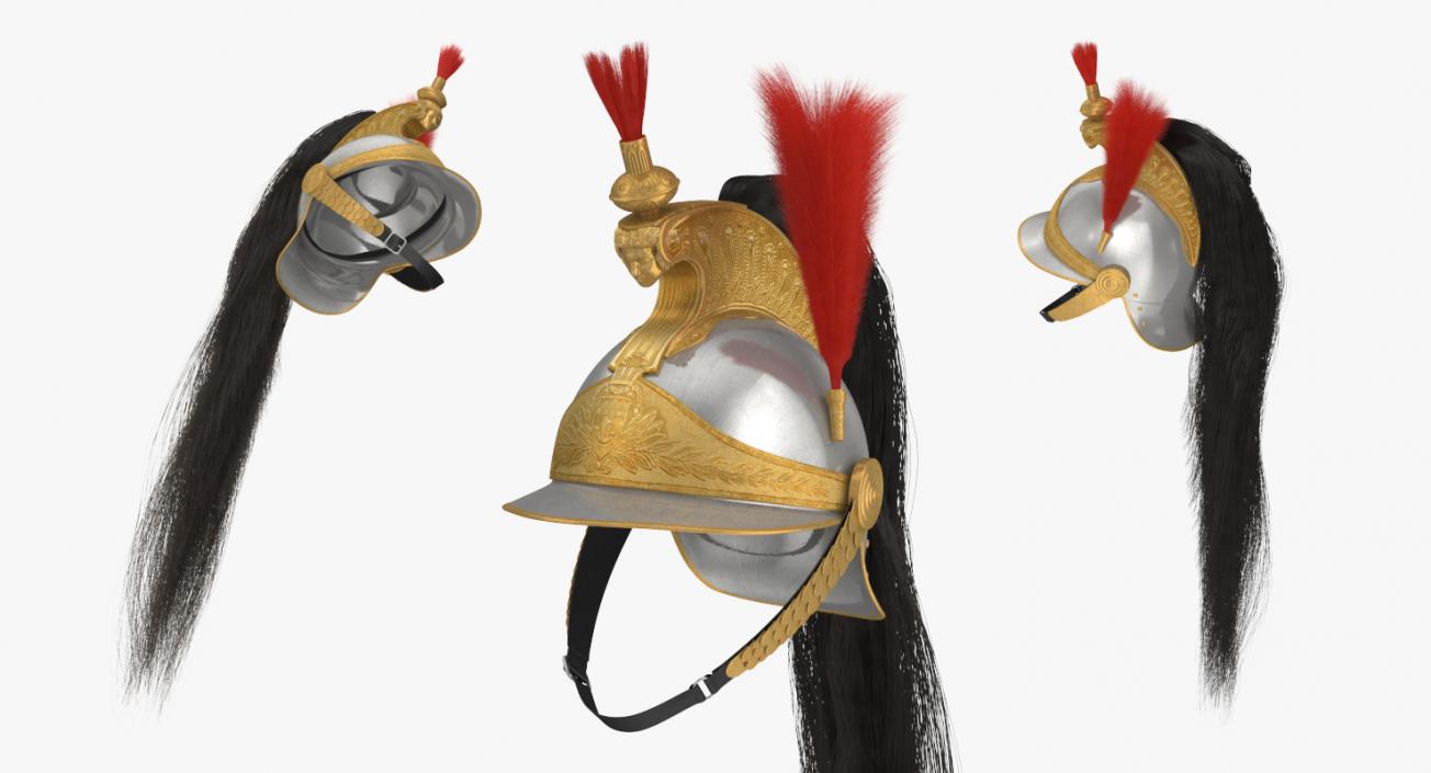 3D French Republican Guard in Traditional Uniform Rigged model