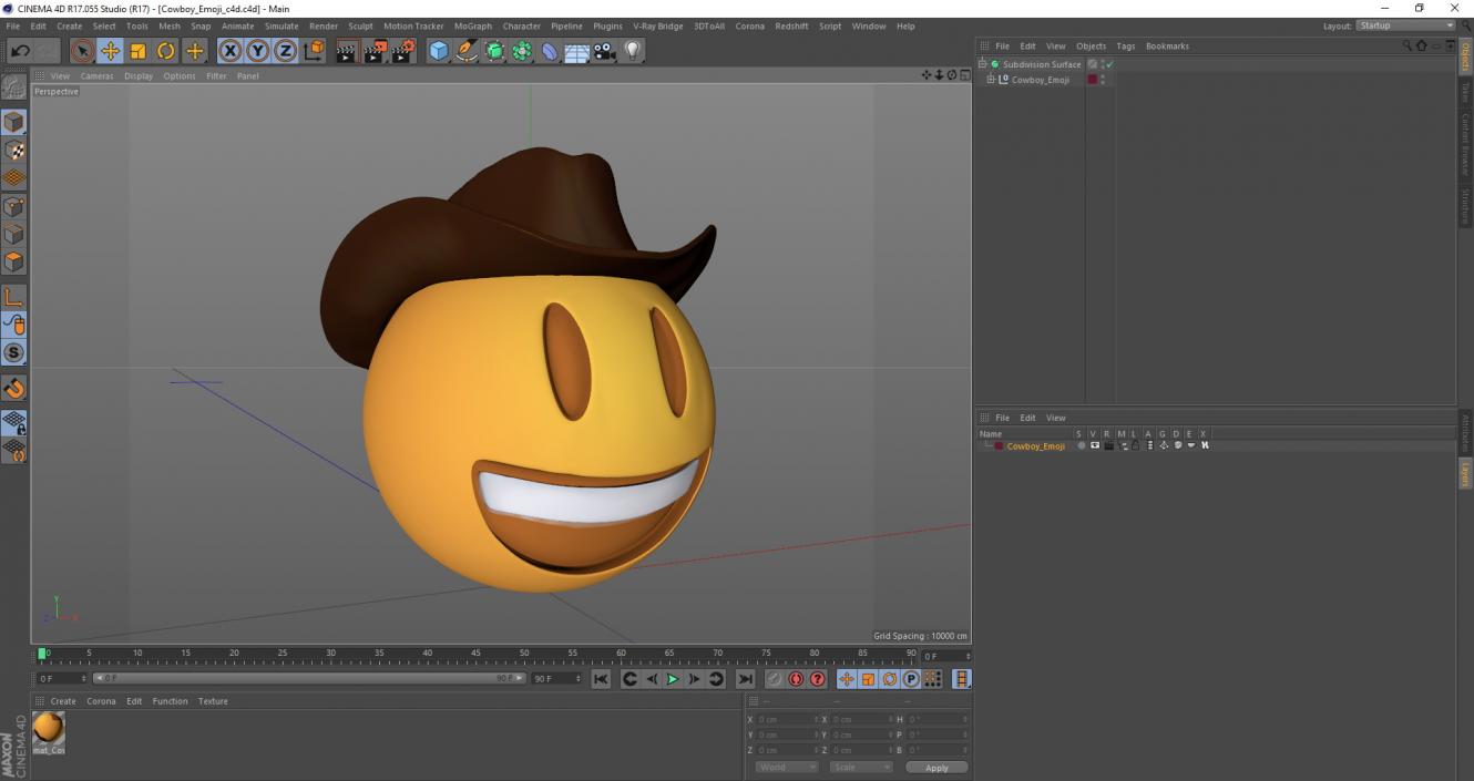 Cowboy Emoji 3D