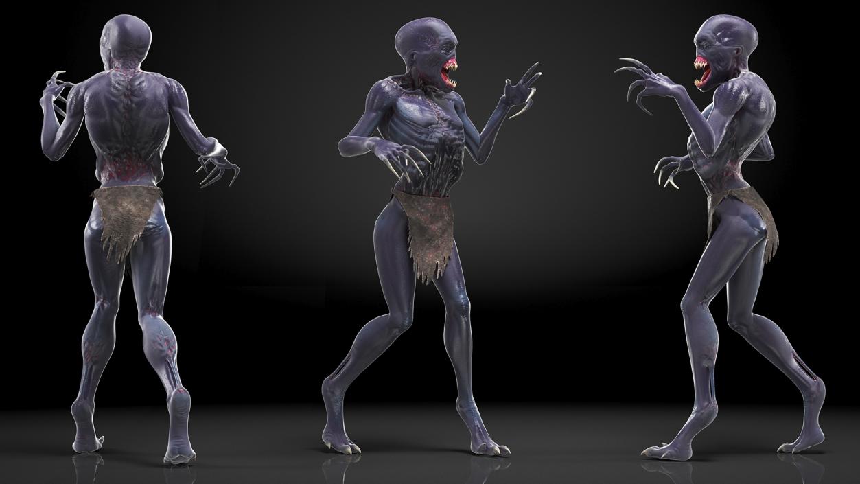 3D Scary Creature Standing Pose model