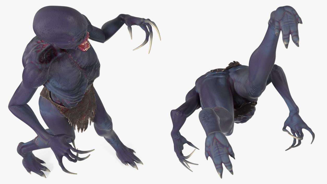 3D Scary Creature Standing Pose model