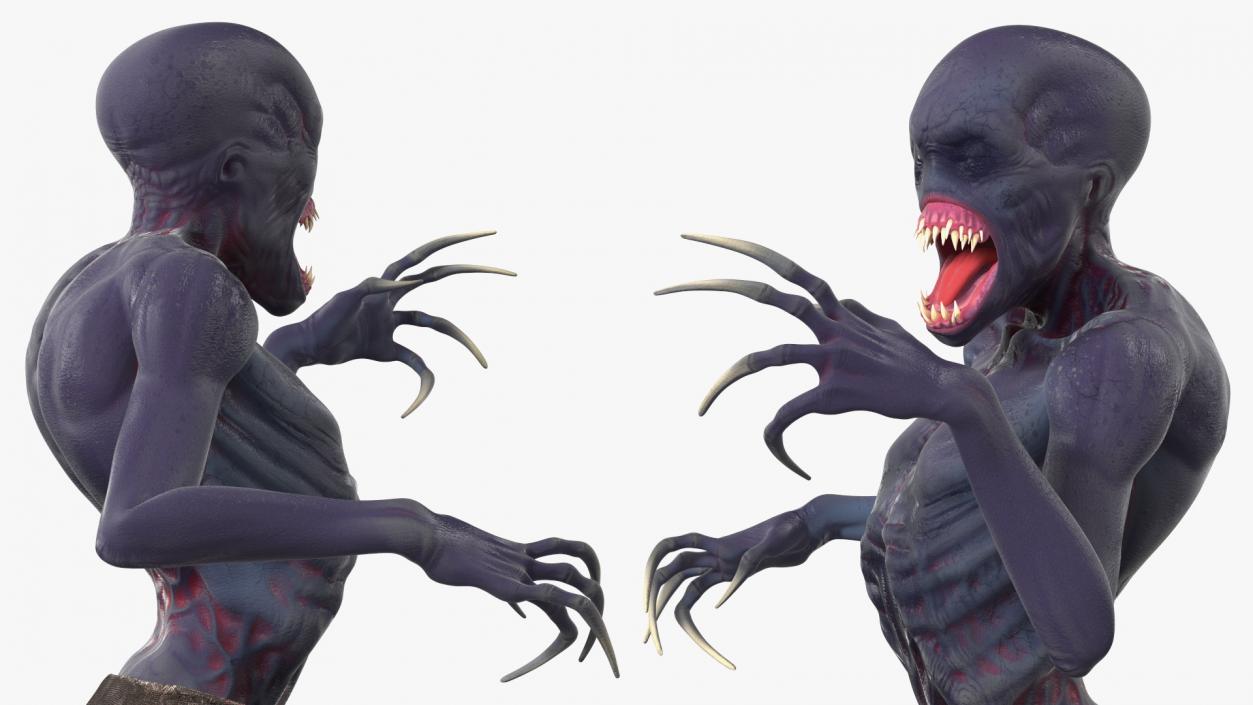 3D Scary Creature Standing Pose model