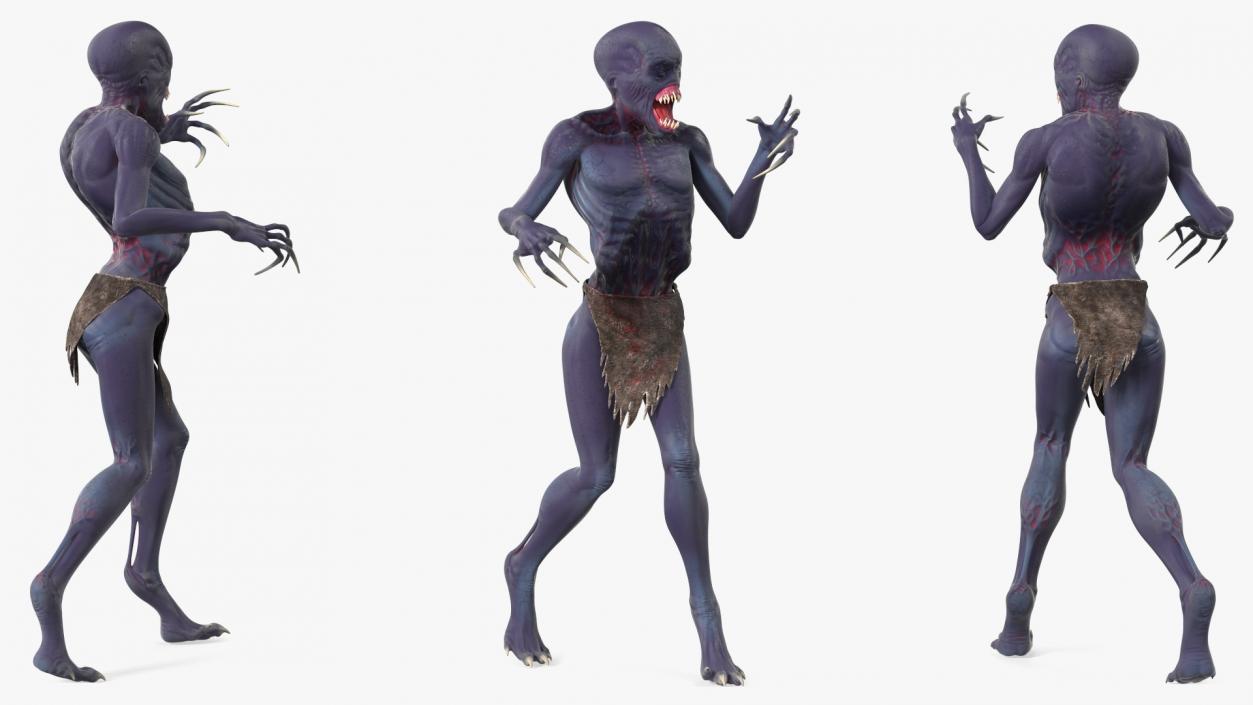 3D Scary Creature Standing Pose model